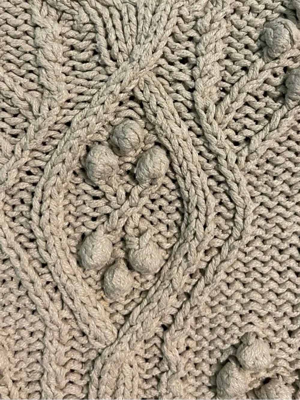 Sundance 80%Silk 20% Cotton Cable-Knit Sweater-size Large